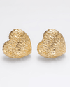 Textured Heart Studs - thechristyfcollection