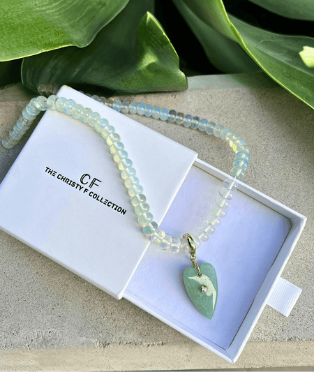 Clear Quartz Heart Necklace - thechristyfcollection