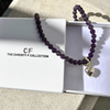 Amethyst Heart Necklace - thechristyfcollection