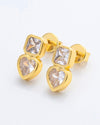 Diamond Heart Studs - thechristyfcollection
