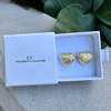 Textured Heart Studs - thechristyfcollection