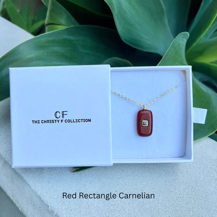 Modern Stone Charm Necklace