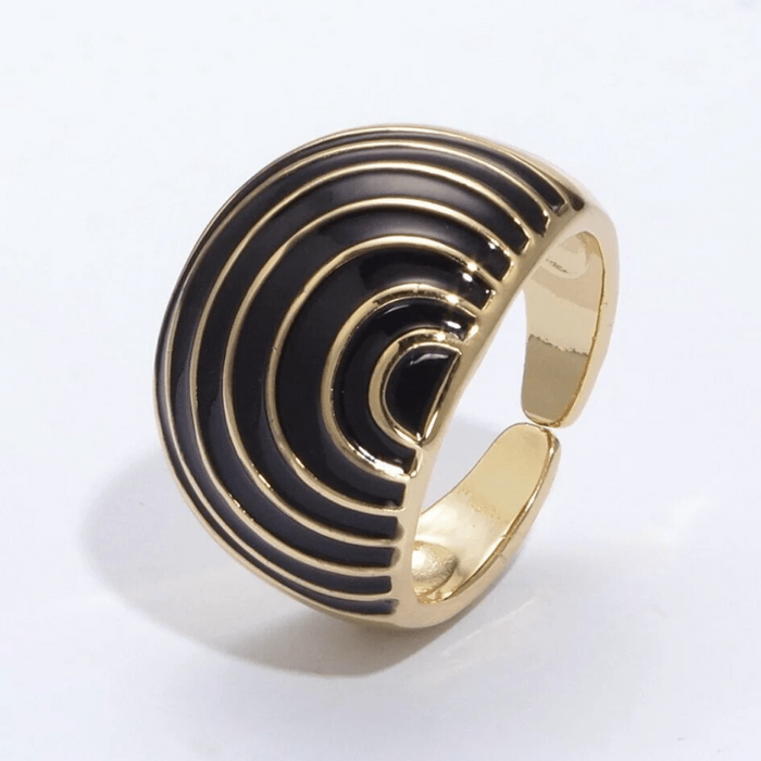 Enamel Dome Ring - thechristyfcollection