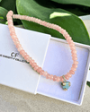 Pink Agate Heart Necklace - thechristyfcollection