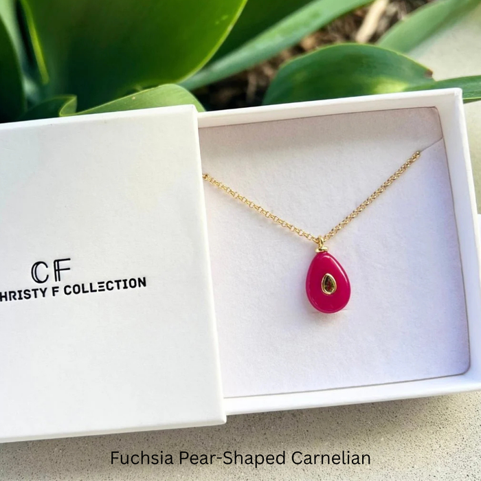 Modern Stone Charm Necklace