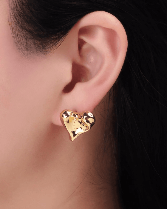 Molten Heart Studs - thechristyfcollection