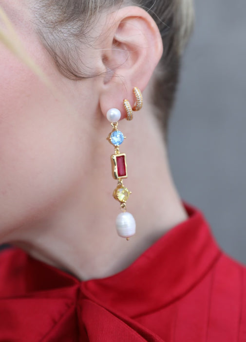 Gemstone & Pearl Drops