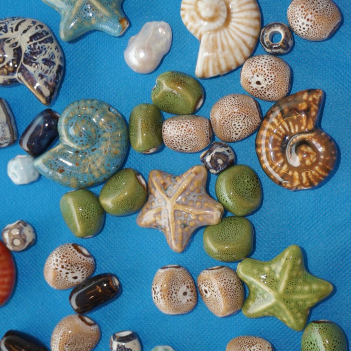 Cream Starfish Ceramic Necklace - thechristyfcollection
