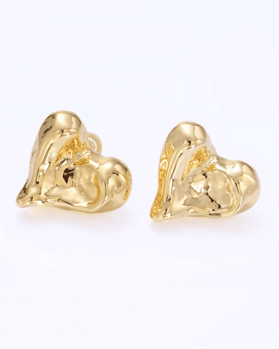 Molten Heart Studs - thechristyfcollection