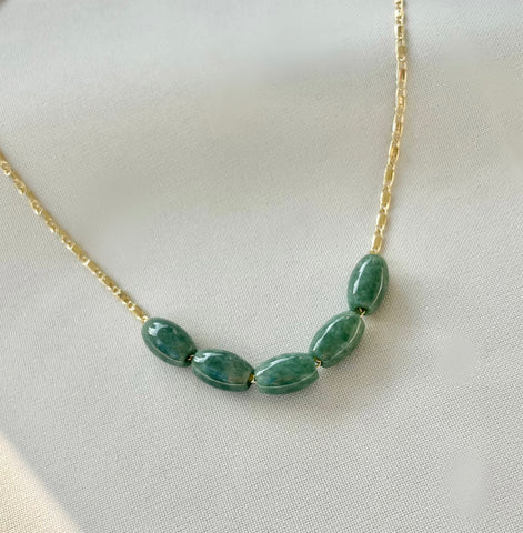 Beaded Emerald Necklace