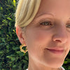 Geometric Gemstone Hoops - thechristyfcollection