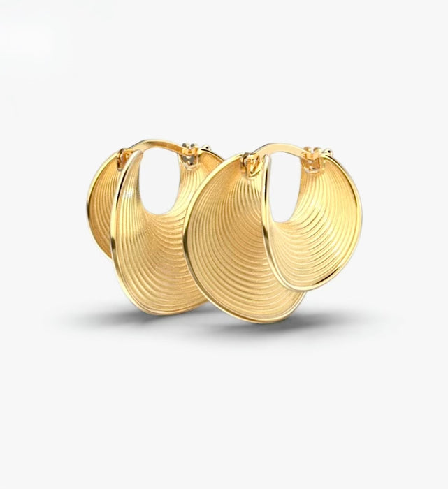 Swanky Ridged Hoops