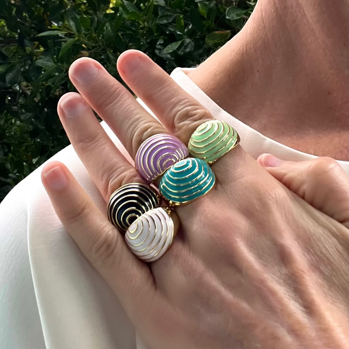 Enamel Dome Ring