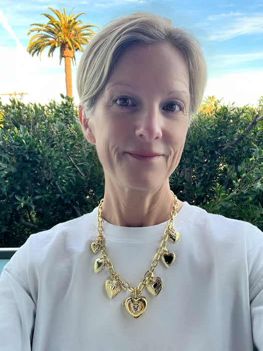 Whole Lotta Hearts Charm Necklace - thechristyfcollection
