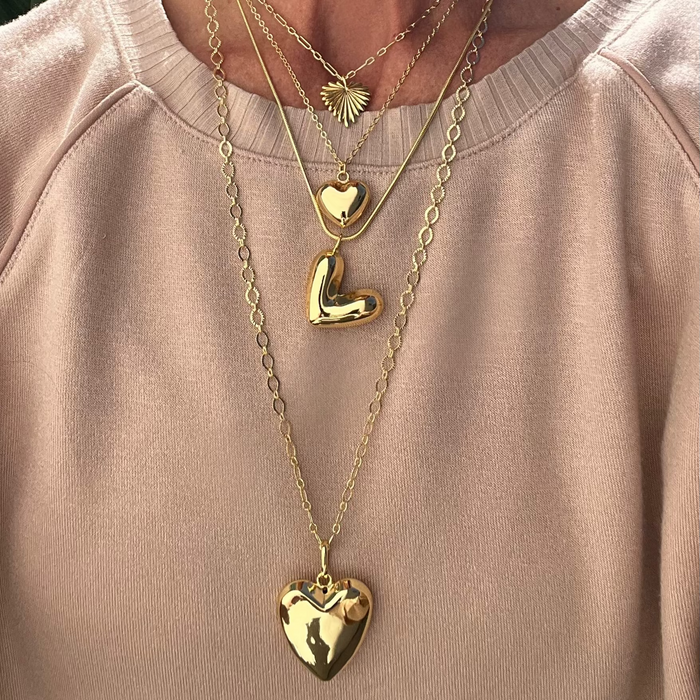 Petite Puffy Heart Necklace