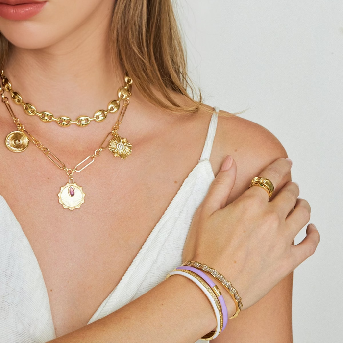 Enamel Cuff Bracelet