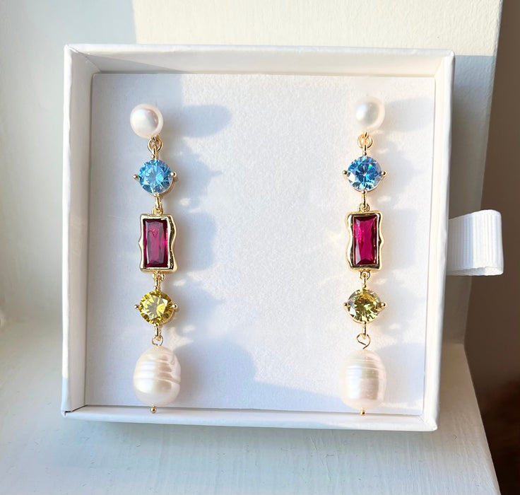 Gemstone & Pearl Drops