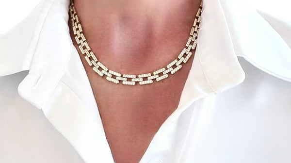 Diamond Chain Link Necklace