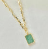 Emerald Stone Pendant - thechristyfcollection