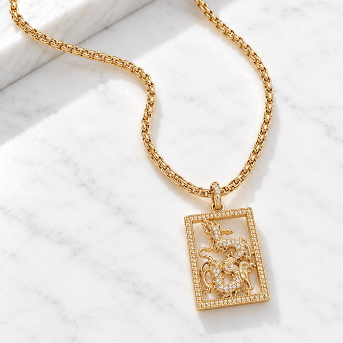 Mahjong Dragon Necklace