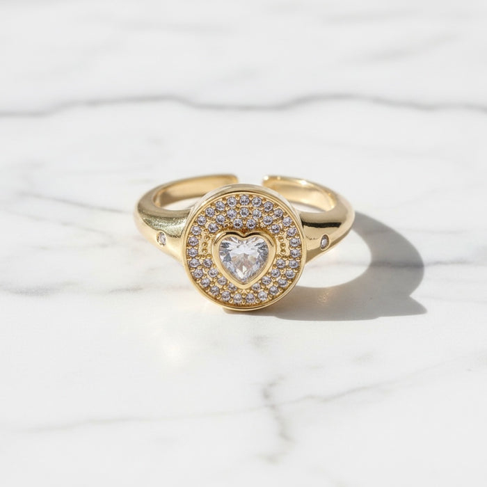 Signet Heart Ring