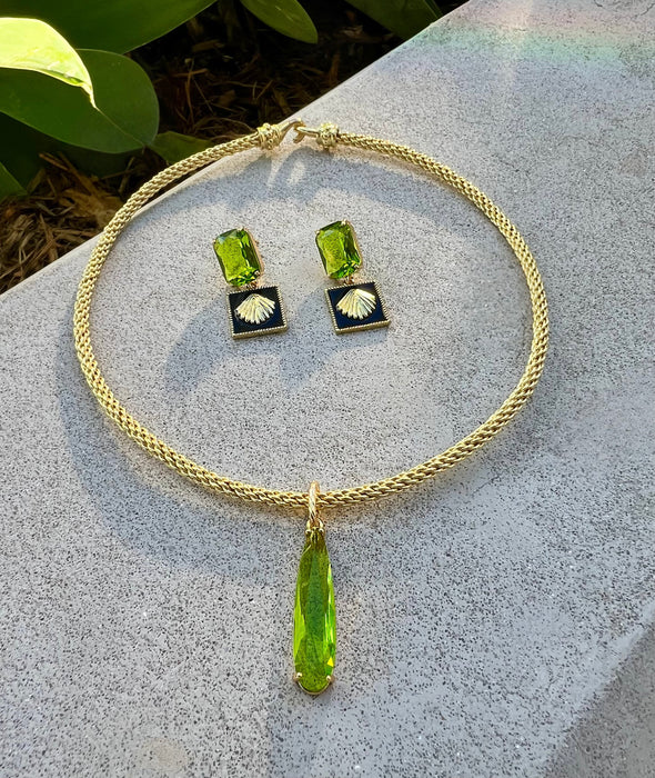 Emerald Teardrop Choker