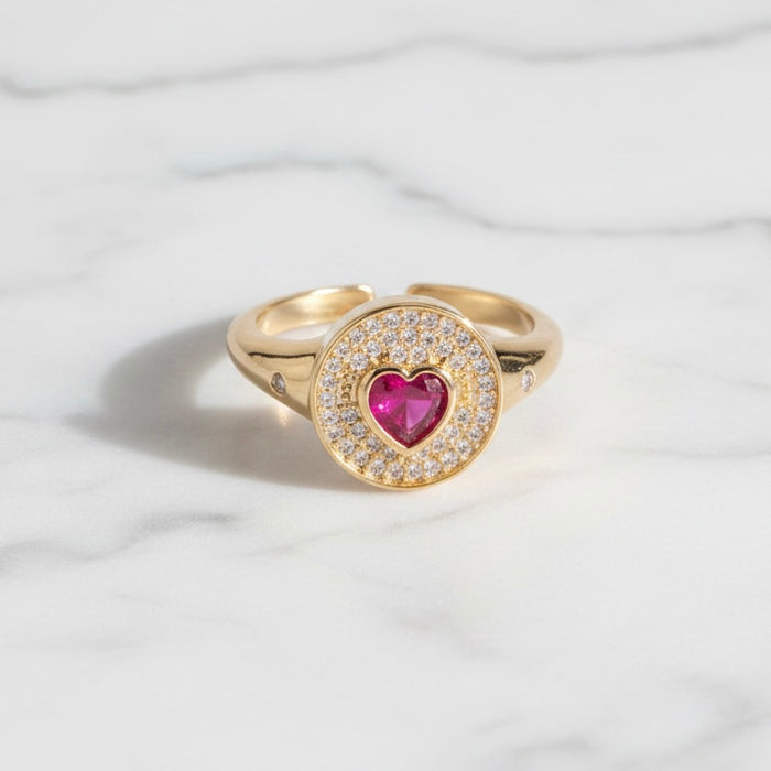 Signet Heart Ring