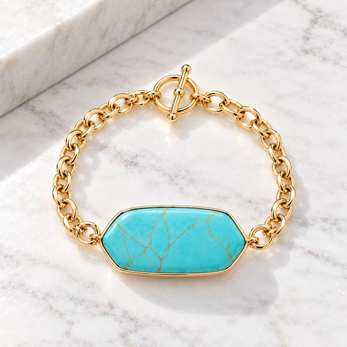 Turquoise Chain Link Bracelet