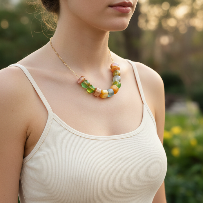 Sea Glass Candy Necklace