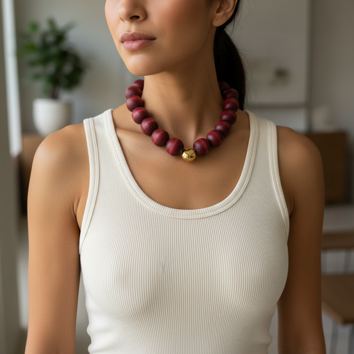 Burgundy Beaded Bliss