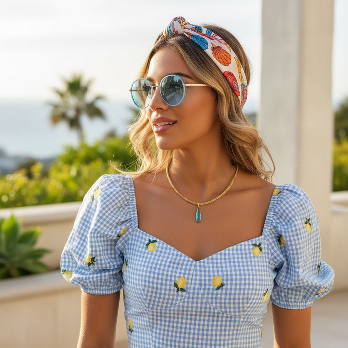 Turquoise Teardrop Choker