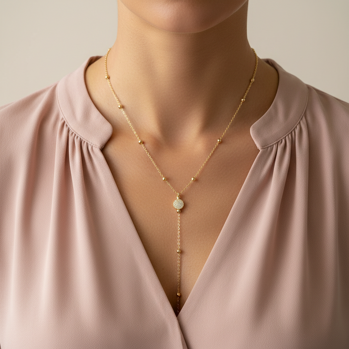 Dotted Lariat Drop