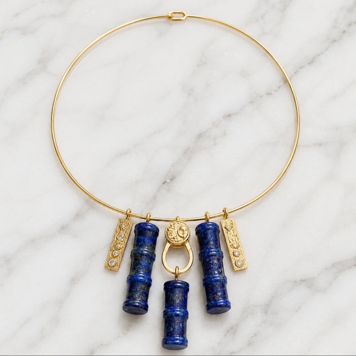 Three Bam Mahjong Necklace