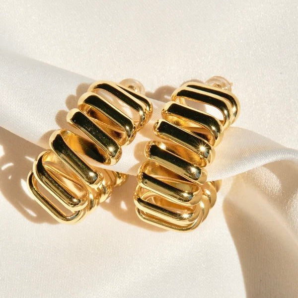 Chunky Wired Hoops - thechristyfcollection