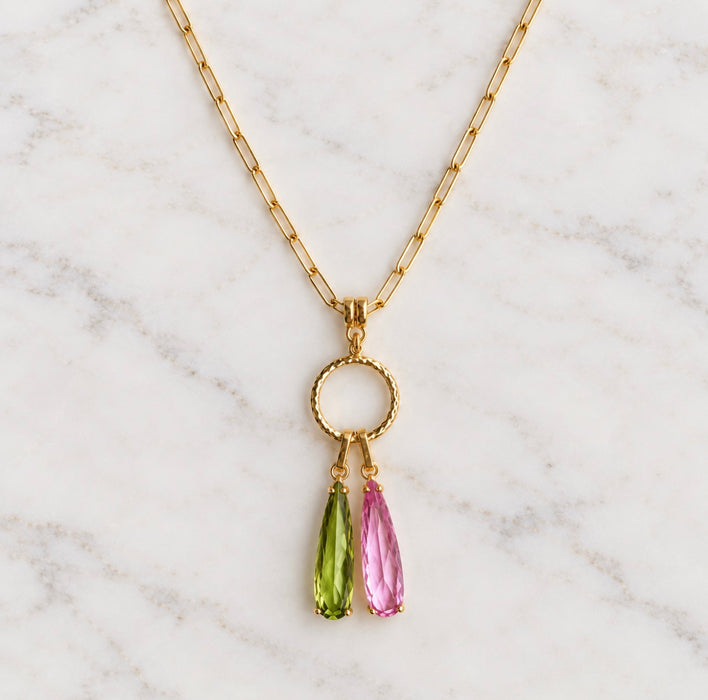 Gemstone Duo Necklace