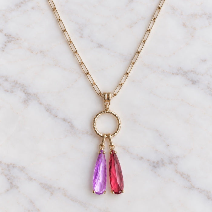 Gemstone Duo Necklace