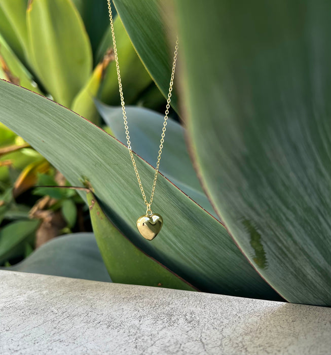 Petite Puffy Heart Necklace