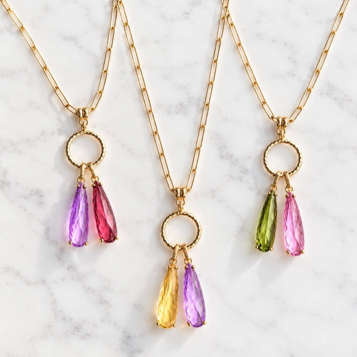 Gemstone Duo Necklace