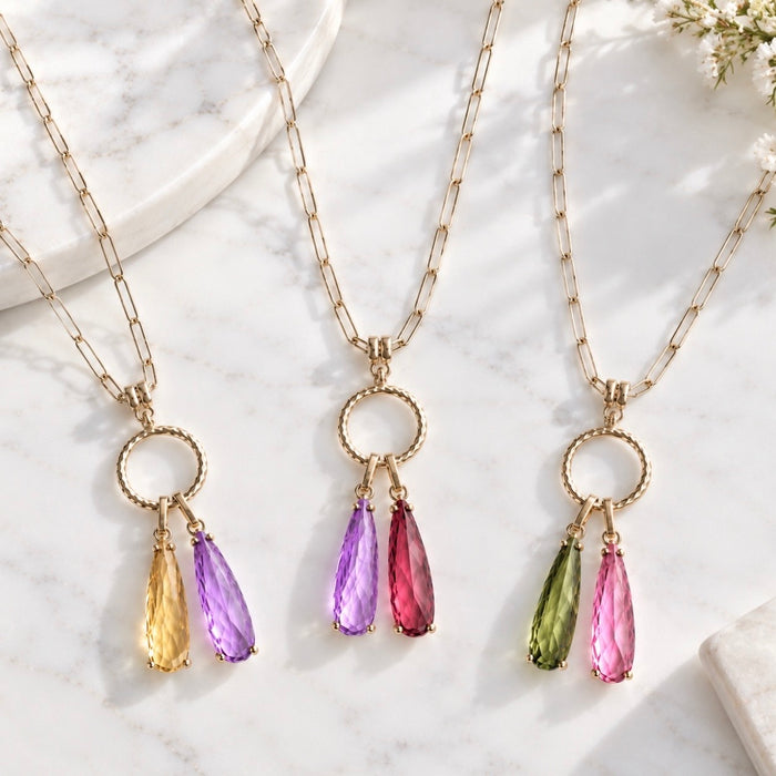 Gemstone Duo Necklace