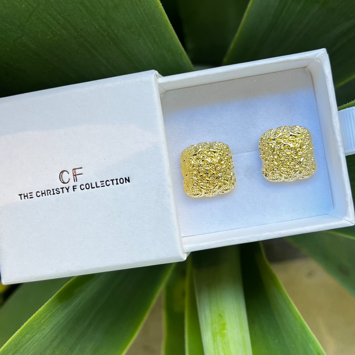 Textured Square Studs