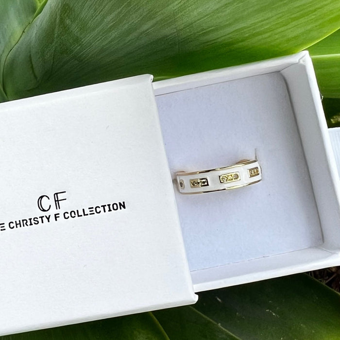 Enamel Band Ring - thechristyfcollection