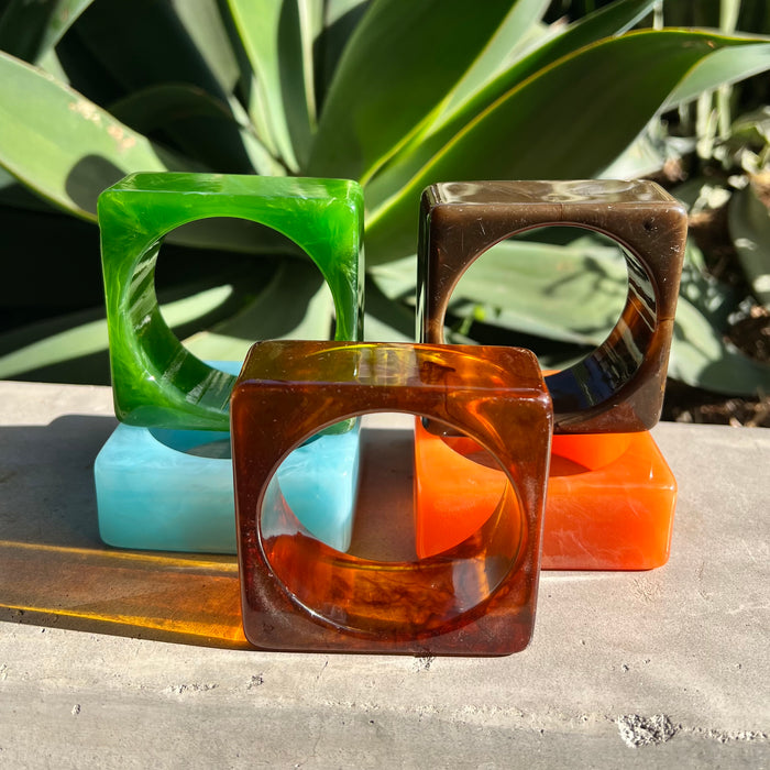 Square Lucite Bangle
