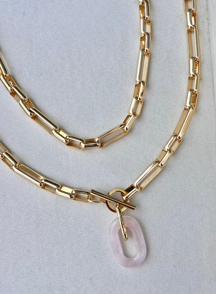 Convertible Rose Quartz Necklace