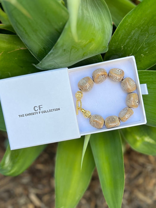Earthy Ceramic Beaded Bracelet - thechristyfcollection