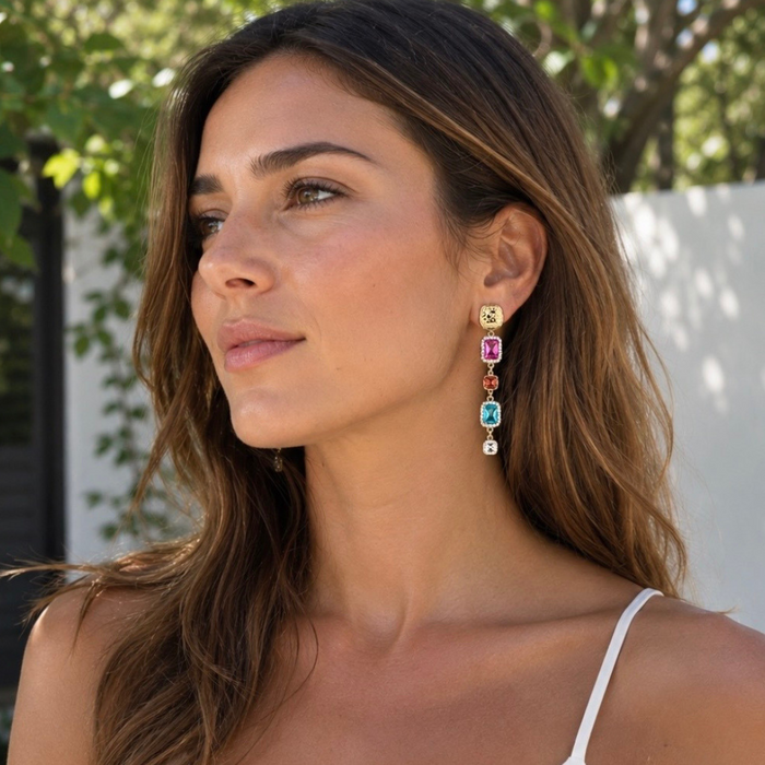 Tiered Gemstone Drops
