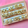 Textured Square Hoops - thechristyfcollection