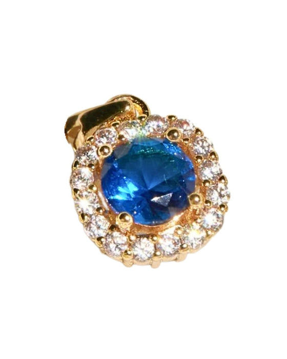 Round Sapphire Charm - thechristyfcollection