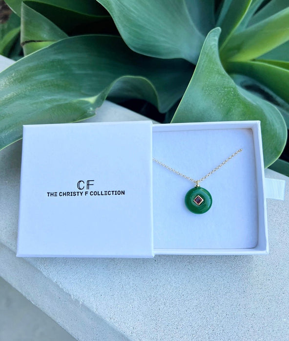 Modern Stone Charm Necklace - thechristyfcollection