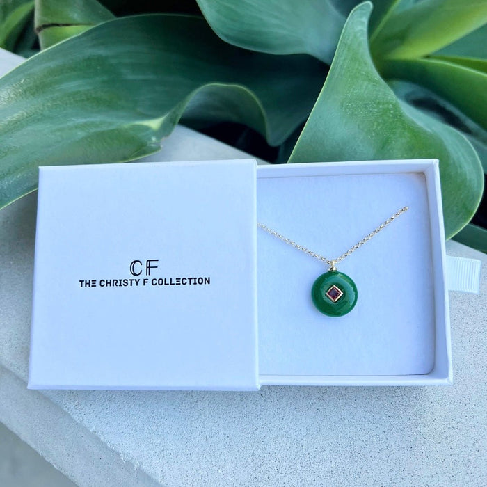 Modern Stone Charm Necklace - thechristyfcollection