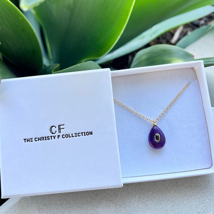 Modern Stone Charm Necklace - thechristyfcollection